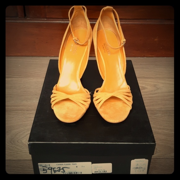 Gucci Shoes - Gucci wedge yellow shade 37.5
